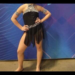 A Wish Come True Black and White Zebra Print Costume